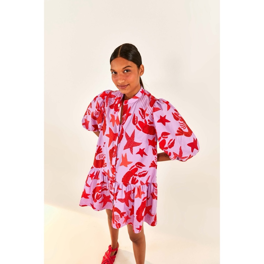 Farm Rio Lobster Sky Mini Dress